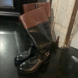Leather boots